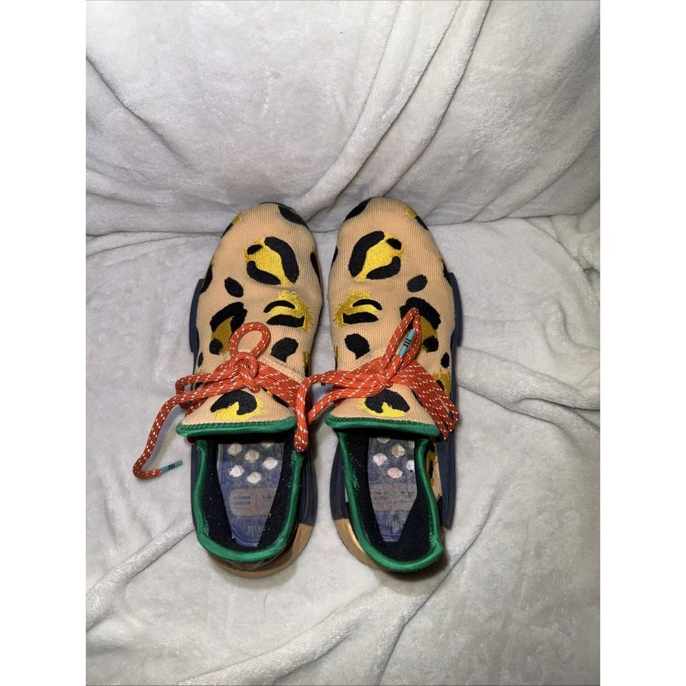Adidas Pharrell Williams HU NMD Shoes Mens Size 11 Animal Print GZ4439‎